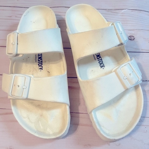 Birkenstock Arizona EVA White Sandals Sz 39 L8 Women Pool Beach Sandals - Picture 5 of 11